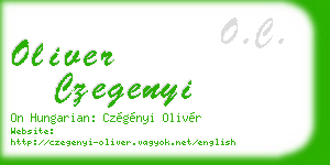oliver czegenyi business card