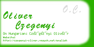oliver czegenyi business card